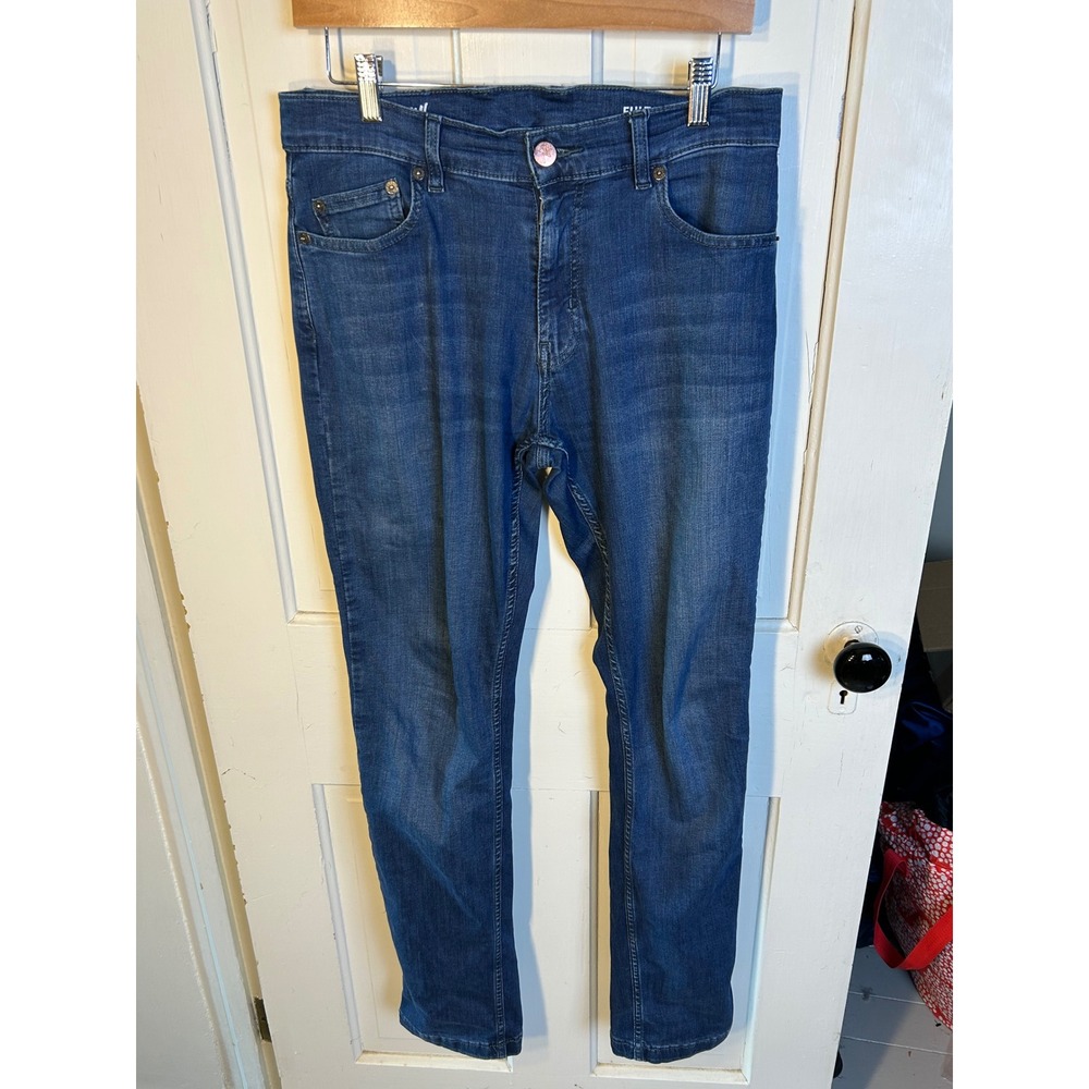 Mugsy Fultons Mens Slim Fit Stretch Jeans Medium‎ Wash Blue 32x32 FLX3NFU